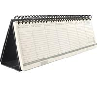 SIGEL C2780 Calendrier de bureau Conceptum 2027-1 an - large - noir - 2 pages = la semaine en bas/espace de notes en haut - couverture rigide - 80 g/m² - 132 p. - certification FSC
