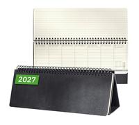 Sigel Calendrier de bureau Conceptum 2027 large couverture rigide | C2780, noir, pour planification claire des rendez-vous, des tâches et des notes
