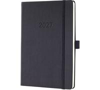 SIGEL C2719 Agenda semainier Conceptum 2027-1 an - environ A5 - noir - disposition verticale - 2 pages = 1 semaine - couverture rigide - 80 g/m² - 192 p. - certification FSC