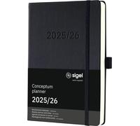 sigel Calendrier livre Conceptum 2025/2026 env. DIN A5 noir