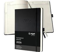 sigel Calendrier livre Conceptum 2026 DIN A4+ noir