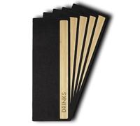 SIGEL Carte des boissons 13 x 34 cm - 5 pièces | GM220, Bamboo, 2 pochettes pour 8 feuilles, reliure élastique, gris foncé/beige