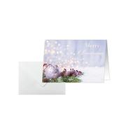 SIGEL Cartes de Noël A6 | DS443, boule de Noël pourpre/vert, 25 cartes + enveloppes