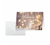 SIGEL Cartes de Noël A6 | DS634, bougies or/beige/champagne, 25 cartes + enveloppes
