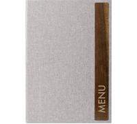 Chemise pour menu avec imprimé, A4, gris clair