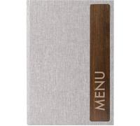 Chemise pour menu avec imprimé, A5, gris clair