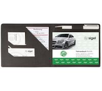 SIGEL Couverture 16 x 14,50 cm | EF615, rigide, pour formulaires et cahiers A6 horizontal, poches pour reçus, porte-stylo intégré, anthracite