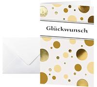 SIGEL DS003 Lot de 10 cartes de vœux Red Poppies avec enveloppes Golden Bubble