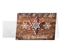 SIGEL DS054 cartes de Noël aspect visuel bois, 10 pièces, facile à imprimer
