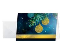 SIGEL Ds065 Cartes de Noël 2 Volets, 10,5 X 14,8 cm, Bleu et Blanc, 10 Pièces + 10 Enveloppes Blanches Fournies