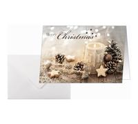 SIGEL DS098 Cartes de Noël "Beige Christmas Candle", A6, 25 cartes + enveloppes y compris enveloppes