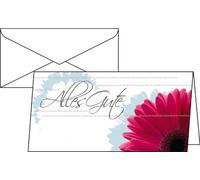 Sigel DS209 Lot de 10 cartes de voeux en carton brillant 220 g 2/3 A4 pour copieur et imprimante avec Alles Gute en langue allemande + enveloppes incluses (Import Royaume Uni)