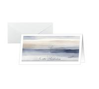 SIGEL DS624 Lot de 10 cartes de condoléances avec enveloppes en papier durable Bleu Format long