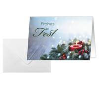 sigel DS640 Carte de Noël sigel « Candlelight Cheer », format A6 paysage (A5)