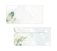 SIGEL DU481 Enveloppe de Noël "Christmas Forest Watercolor", gommées, DL, 50 enveloppes