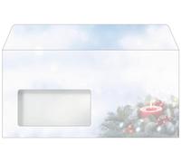 sigel DU640 Enveloppe sigel à motif de Noël « Candlelight Cheer », format DIN long