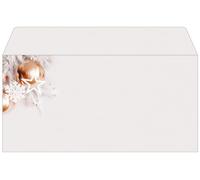 SIGEL Enveloppes de Noël 22 x 11 cm | DU429, motif « Christmas in rose gold », gommées, 50 pièces