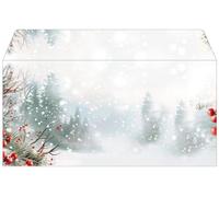 SIGEL Enveloppes de Noël 22 x 11 cm | DU646, motif « Scandinavian Snow », idéales pour impression, 25 pièces