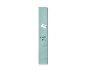 SIGEL GL123 Tableau magnétique en verre premium, surface brillante, 12 x 78 cm, verre de sécurité, montage facile, 2 aimants néodyme inclus, aqua-marine - Artverum