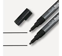 SIGEL GL177 Lot de 24 marqueurs à craie liquide 20, effaçables, Pointes ogives Ø 1 à 2 mm, noir
