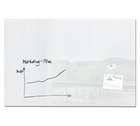 SIGEL GL220 Tableau magnétique en verre / tableau blanc premium, surface brillante, 150 x 100 cm, verre de sécurité, montage facile, 2 aimants néodyme inclus, super blanc - Artverum
