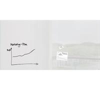 SIGEL GL225 Tableau blanc en verre / grand tableau magnétique en verre Artverum, 200 x 100 cm, super blanc