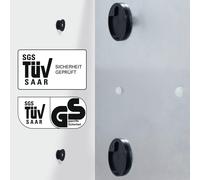 SIGEL GL240 Tableau blanc en verre / grand tableau magnétique en verre Artverum, 55x130 cm, noir