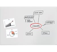 SIGEL GL520 Tableau blanc en verre / grand tableau magnétique Artverum, 150 x 100 cm, mat super-blanc