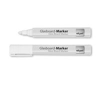 Sigel Marqueur universel GL715 - Lot de 2 - Effaçable - Pointe ogive 2-3 mm - Blanc