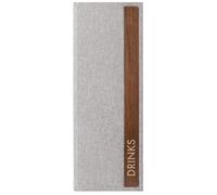SIGEL GM221 Carte des boissons - 1 pièces - fourni avec 2 pochettes transparentes 4 vues pour 8 feuilles - reliure à cordon élastique - 1/2 A4 - gris clair/brun
