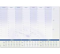 Sigel Sous‑main H6350 – Planning semainier et journalier A2 59,5×41 cm Bleu/Blanc, 30 feuilles