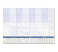 Sigel Sous‑main H6350 – Planning semainier et journalier A2 59,5×41 cm Bleu/Blanc, 30 feuilles