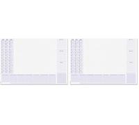 SIGEL H6355 Sous-mains en papier, calendriers sur 3 ans et semainier, design lilac, A2 (59.5 x 41 cm), lilas et blanc, 30 feuilles (Lot de 2)