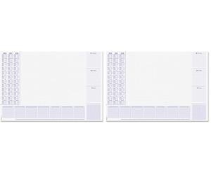 SIGEL H6355 Sous-mains en papier, calendriers sur 3 ans et semainier, design lilac, A2 (59.5 x 41 cm), lilas et blanc, 30 feuilles (Lot de 2)
