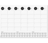 Sigel Sous-main H6550 – Planning mensuel A2 (59,5 x 41 cm) noir et blanc