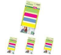 SIGEL Hn204 Marque-Pages Rigides "Tab Marker" en Film Transparent, 20 Feuilles de 3,8 X 5 cm, 4 Couleurs (Lot de 4)