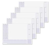 SIGEL HO355 Lot de 5 Sous-mains en papier, calendriers sur 3 ans et semainier, A2 (59.5 x 41 cm), bleu et blanc, 5 x 30 feuilles