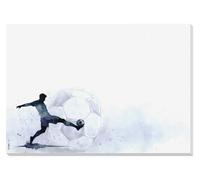 SIGEL HO940 Sous-main papier « Goal Zone », A3, 80 g/m² FSC, bloc détachable, antidérapant | pour dessiner, écrire, bricoler | bleu clair/bleu moyen/noir, 30 feuilles