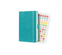 SIGEL J4102 Jolie Agenda semainier 2024, couverture rigide, 9,5 x 15 cm, 174 pages, bleu pétrole