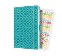 SIGEL J4103 Jolie Agenda semainier 2024, couverture rigide, 13,5 x 20,3 cm, 174 pages, bleu pétrole