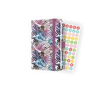 SIGEL J4354 Jolie Agenda semainier 2024, Violet Jungle Fever, 9,5 x 15 cm, couverture rigide, 174 pages, pourpre, baie, bleu
