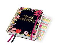 SIGEL J4600 Jolie Agenda à spirale 2024, Flower Love, 16,8 x 21,5 cm, couverture rigide, 240 pages, noir, rose