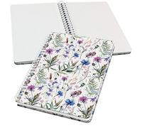 SIGEL JN618 Jolie Cahier à spirales Misty Meadows à pois 100 g/m² 16,2 x 21,5 cm Couverture rigide 120 pages Violet/bleu/vert