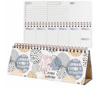 SIGEL Jp101 Jolie Planner Semainier Sans Date, Apricot Inspiration, 100 G/M², 30 X 11,4 cm, Hardcover, 124 Pages, Blanc, Abricot, Gris