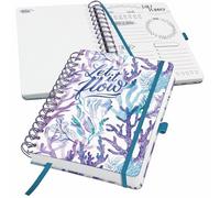 SIGEL JP204 Jolie Agenda journalier non daté, Miracles sous-marins, 120 g/m², 16,8 x 21,5 cm, couverture rigide, 240 pages, violet, turquoise, bleu pétrole