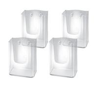 SIGEL Lh117 Lot de 4 Présentoirs Mural, 12,5 X 15,5 X 5,5 cm, Résistance Permanente aux Uv, en Acrylique Transparent