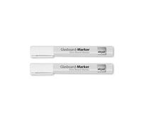 Sigel Lot De 2 Marqueur À Craie Liquide Effaçable Pte Ogive 2 - 3 Mm Blanc