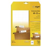 SIGEL LP720 Lot de 156 Étiquettes pour dossiers suspendus, 6 x 2,1 cm, 185 g