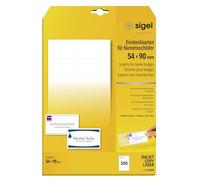 SIGEL Lp898 Lot de 100 Cartes pour Badges en Bristol, 5,4 X 9 cm, 185 G