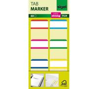 Sigel Marques-Pages "Tab Marker" Film, 6 Couleurs, 60 Feuil